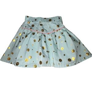 Matilda Jane Gilded Greens Skirt Hello Lovely Toddler 2 Gold Foil Dot Mint Pink